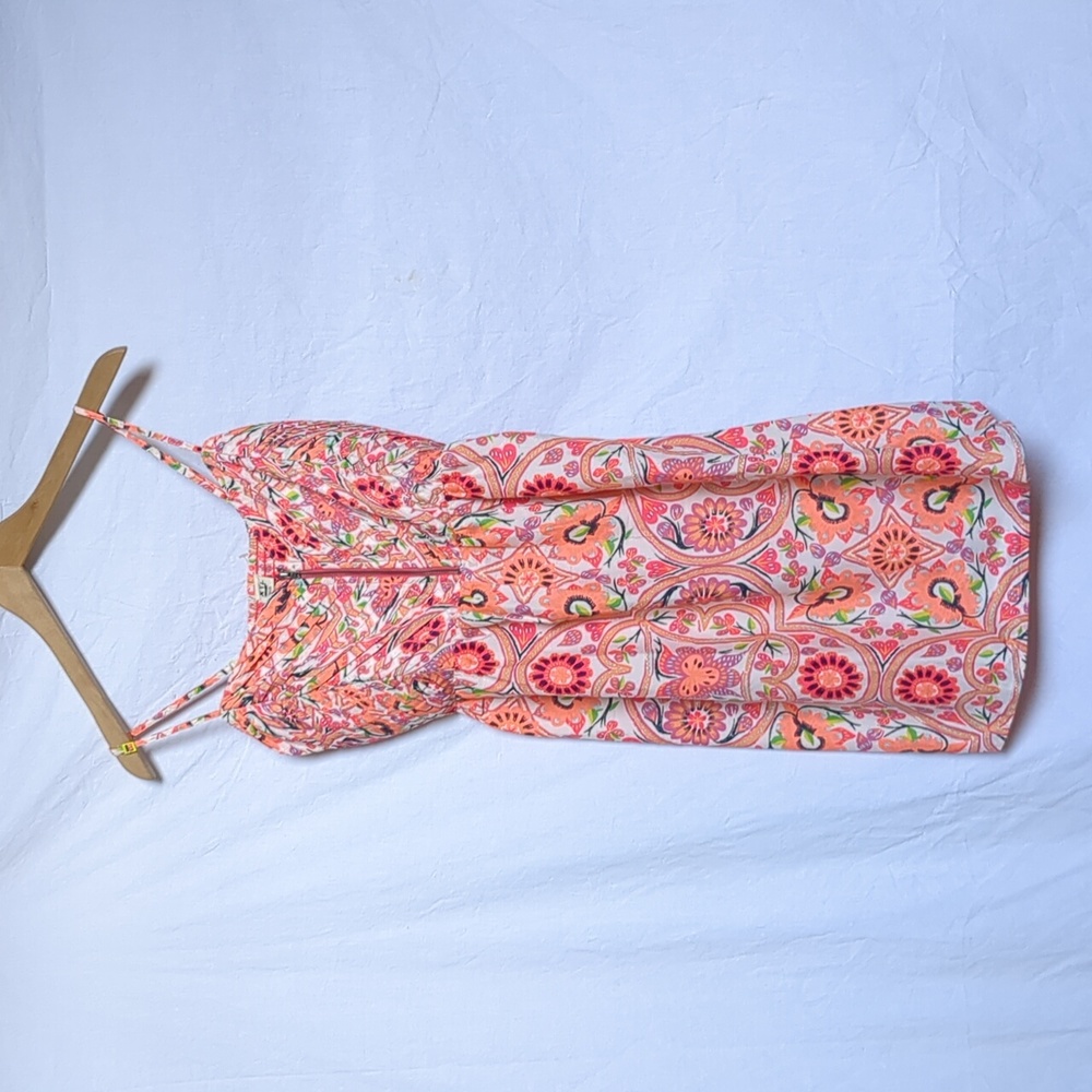 Roxy dress colorful neon floral sun dress large